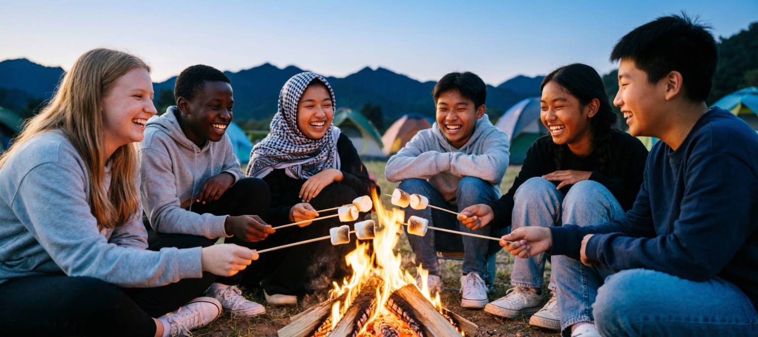 Students engaging in cultural exchange